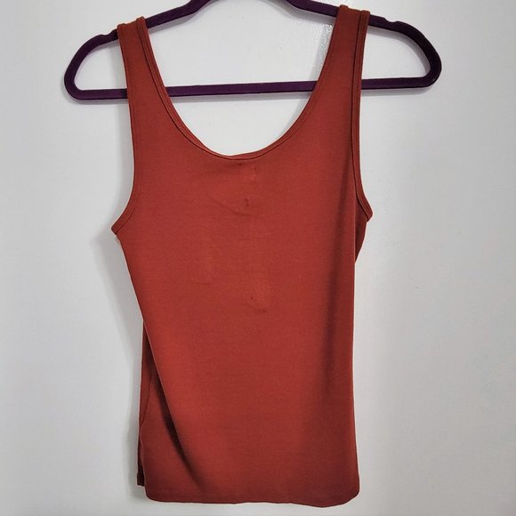 GAP Rose Russet Rust Henley Tank Top - Picture 2 of 3